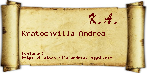 Kratochvilla Andrea névjegykártya